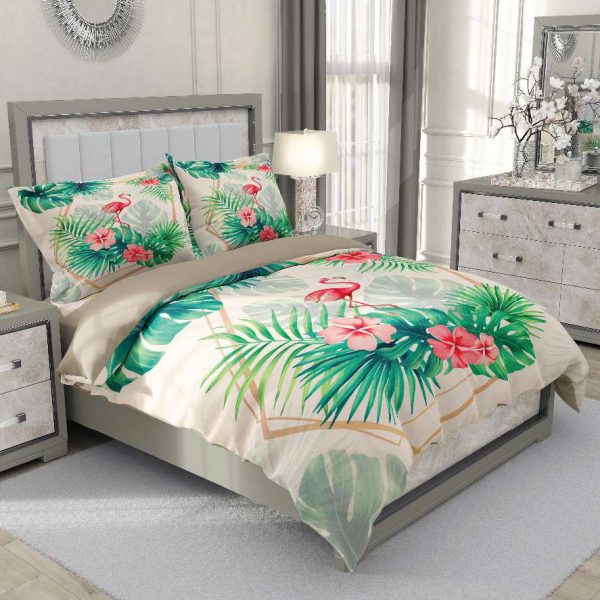 روتختی و ملحفه (دو نفره) طرح فلامینگو کد 2077