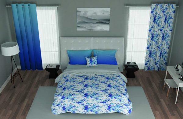 ست پرده و روتختی طرح گل Flower 130