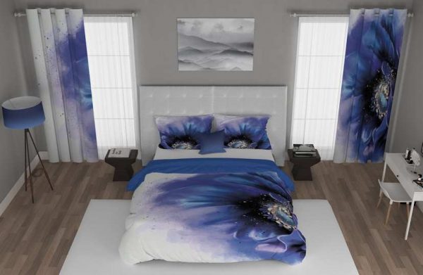 ست پرده و روتختی طرح گل Flower 132