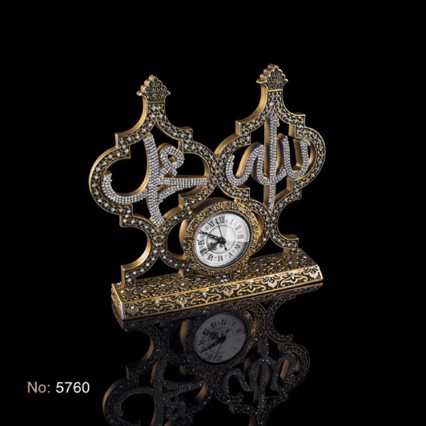 دکوری اسماء متبرکه طرح ساعت الله و محمد مدل 5760