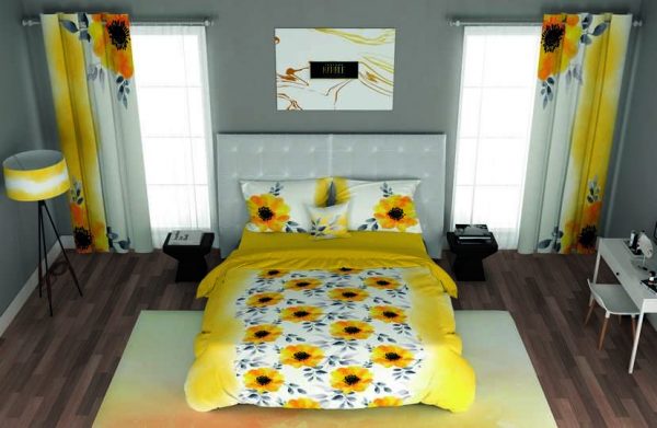 ست پرده و روتختی طرح گل Flower 147