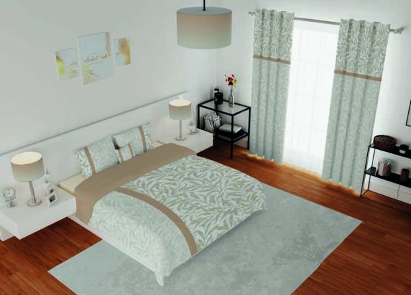 ست پرده و روتختی طرح گل Flower 149