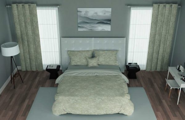 ست پرده و روتختی طرح گل Flower 153