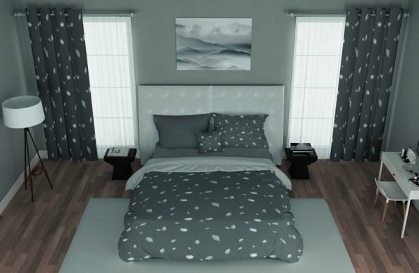 ست پرده و روتختی طرح گل Flower 154