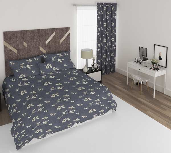 ست پرده و روتختی طرح گل Flower 168