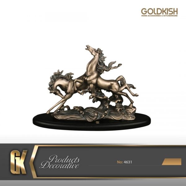 مجسمه اسب 2 تایی بزرگ برنز 4631