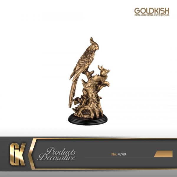 مجسمه دکوری طوطی برنز مدل 4740