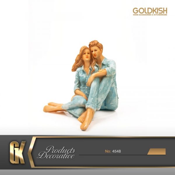 مجسمه زن و مرد نشسته مدل 4548