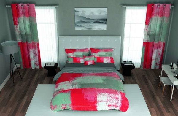 ست پرده و روتختی طرح رنگی colorful 192