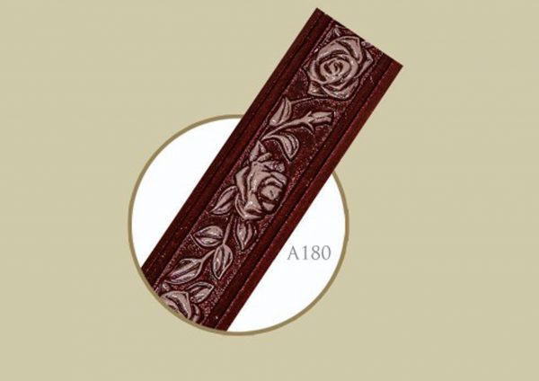 قاب چوبی پرده گل بوته / سفید طلایی