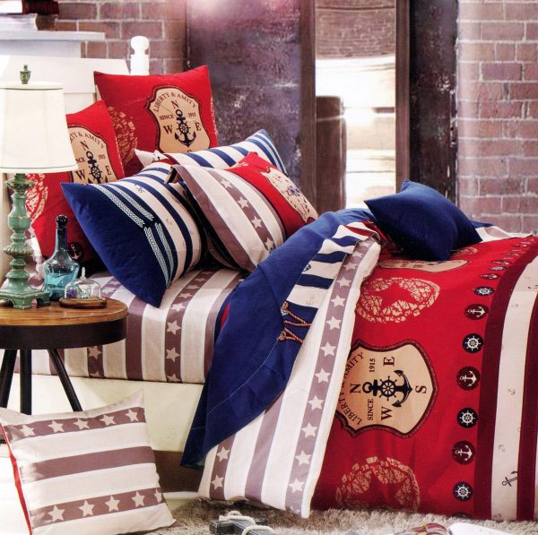 روتختی و ملحفه (دو نفره) طرح لنگر کد 300-Anchor