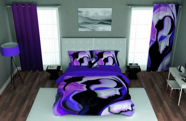 ست پرده و روتختی طرح رنگی colorful 194