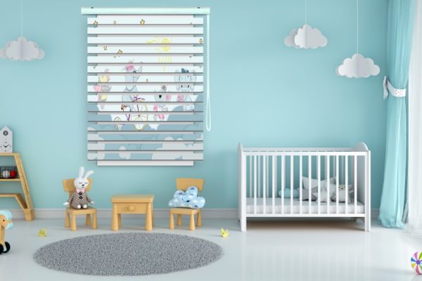 پرده زبرا طرح کودک (موش و فیل) کد ZB3048