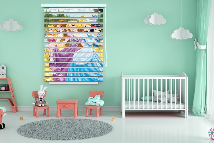 پرده زبرا طرح کودک (پرنسس) کد ZB3055