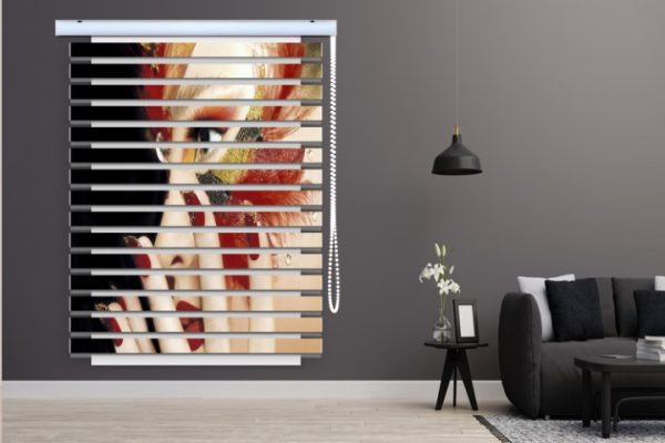 پرده زبرا طرح خانم فانتزی کد 31512