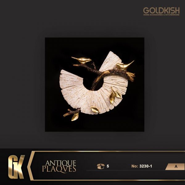 تابلو رزين پرنده طلايي مدل 3230-1 (5)