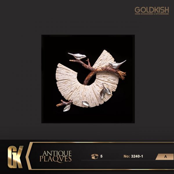 تابلو رزين پرنده نقره‌اي مدل 3240-1 (5)
