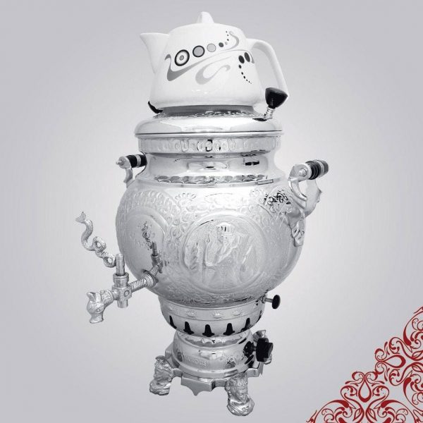 سماور ونوش 10 لیتری روسی قلم سنتی سه کاره A35