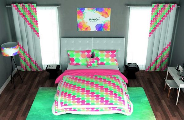 ست پرده و روتختی طرح مدرن Modern 234