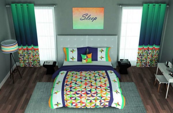 ست پرده و روتختی طرح مدرن Modern 235