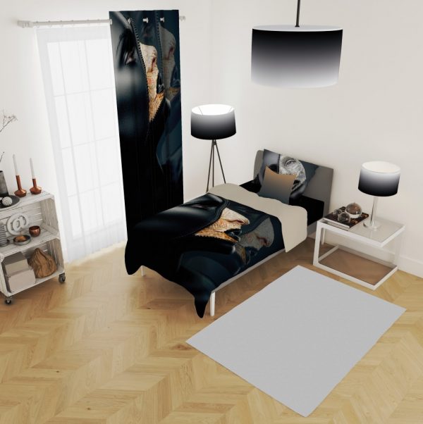 ست پرده و روتختی طرح دختر 376