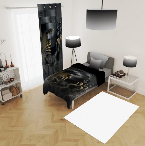 ست پرده و روتختی طرح دختر 379