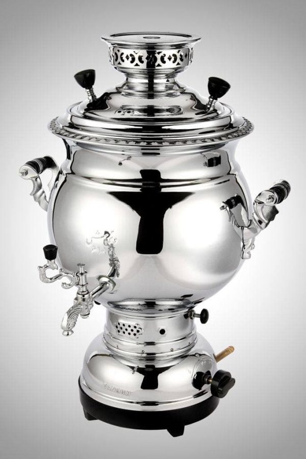 سماور ونوش 12 لیتری روسی ساده لبه ورق A38