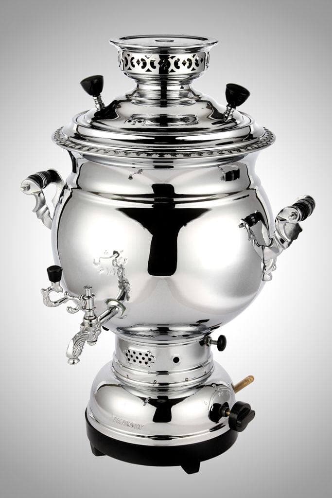 سماور ونوش ۱۲ لیتری روسی ساده لبه ورق A38