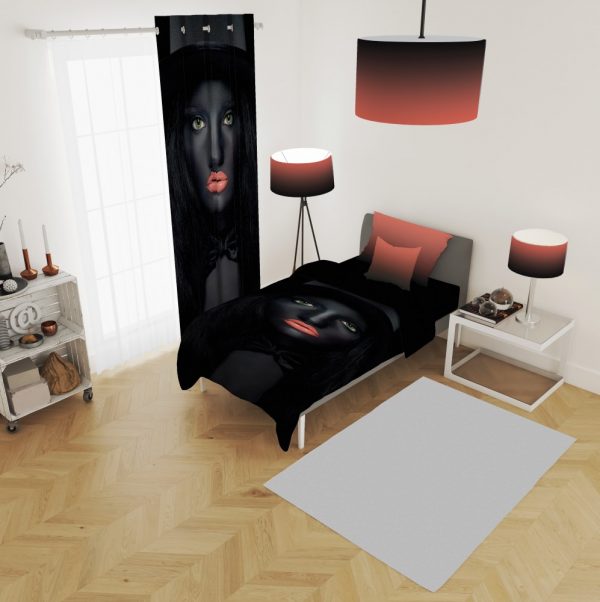 ست پرده و روتختی طرح دختر 382