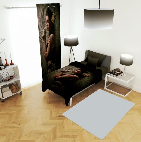 ست پرده و روتختی طرح دختر 383