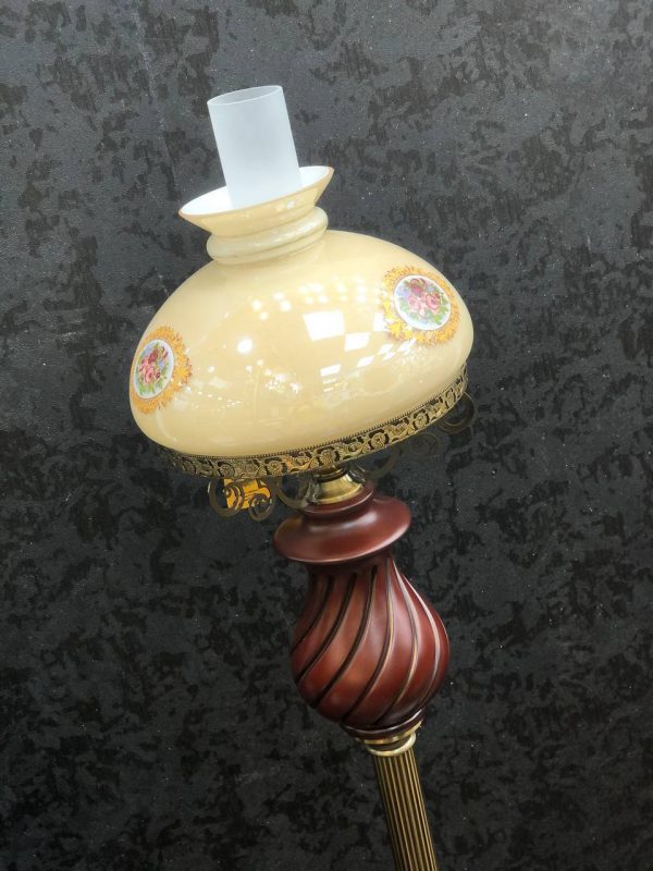 آباژور ایستاده طرح گرد سوز چوبی کد AB519