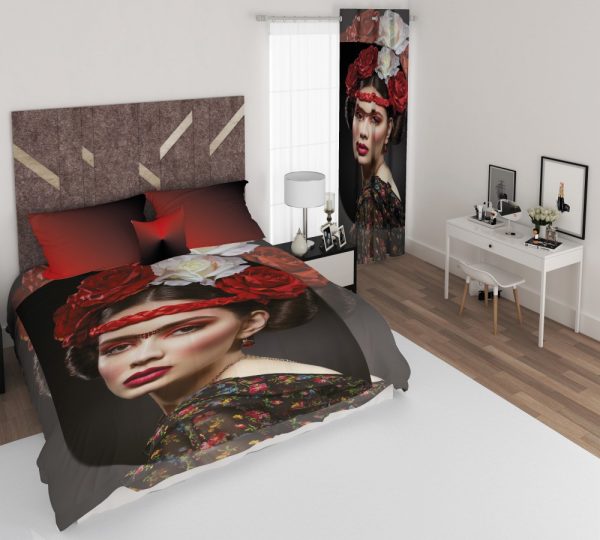 ست پرده و روتختی طرح دختر 390