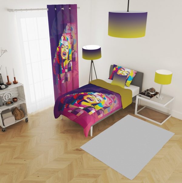 ست پرده و روتختی طرح دختر 393