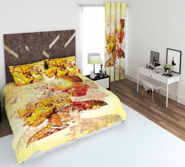 ست پرده و روتختی طرح دختر 394