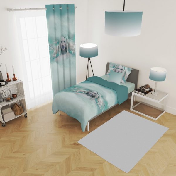 ست پرده و روتختی طرح دختر 395