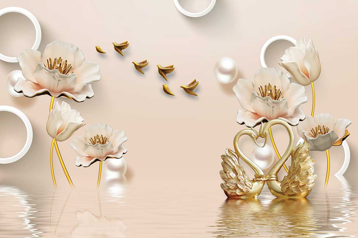 پوستر طرح گل ۳D1014