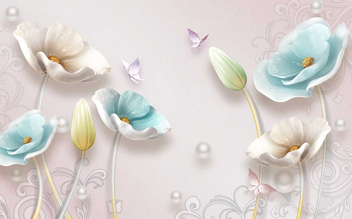 پوستر طرح گل ۳D1057