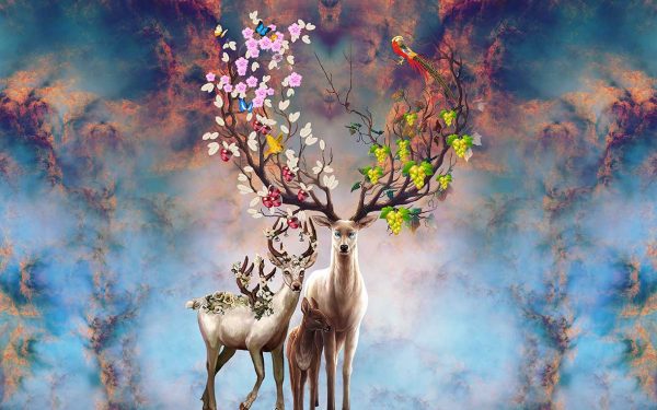 پوستر طرح گوزن 3D1105