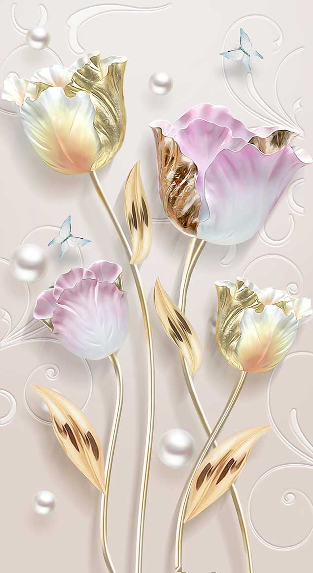 پوستر طرح گل ۳D1155