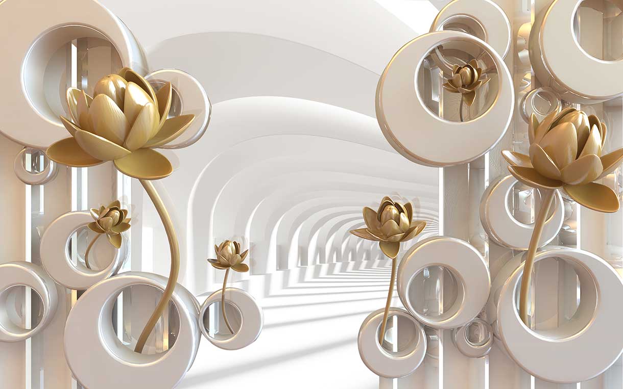 پوستر طرح گل ۳D1156