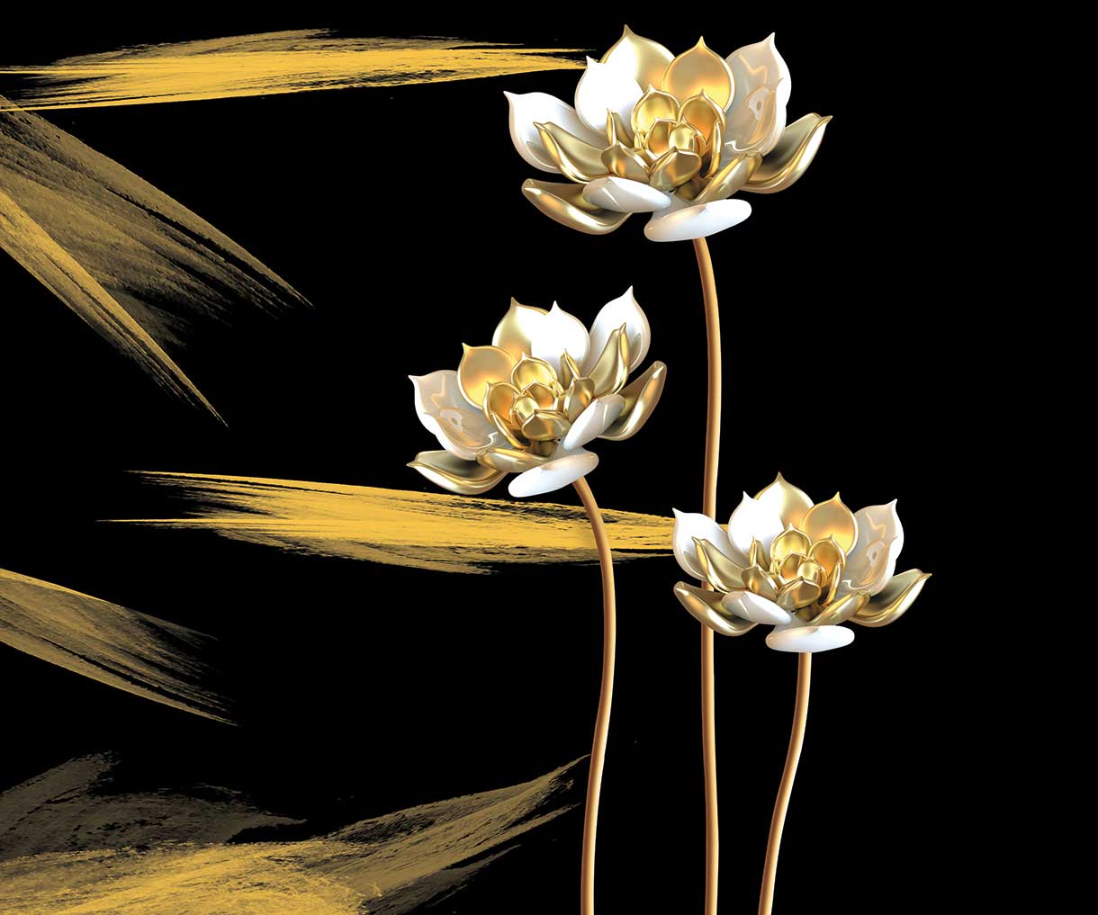 پوستر طرح گل ۳D1178