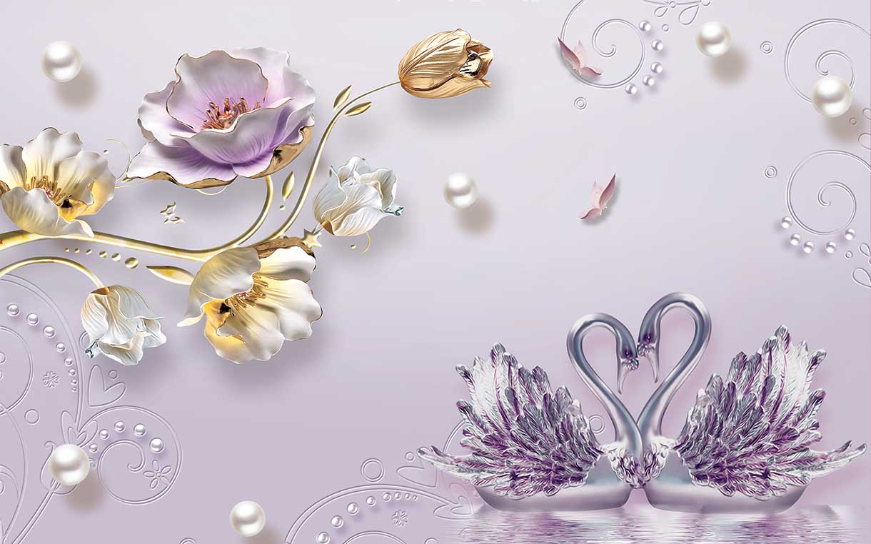 پوستر طرح گل ۳D1183