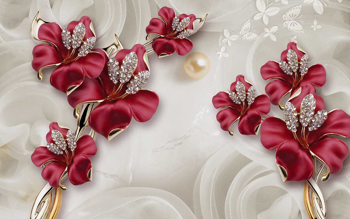 پوستر طرح گل ۳D1191