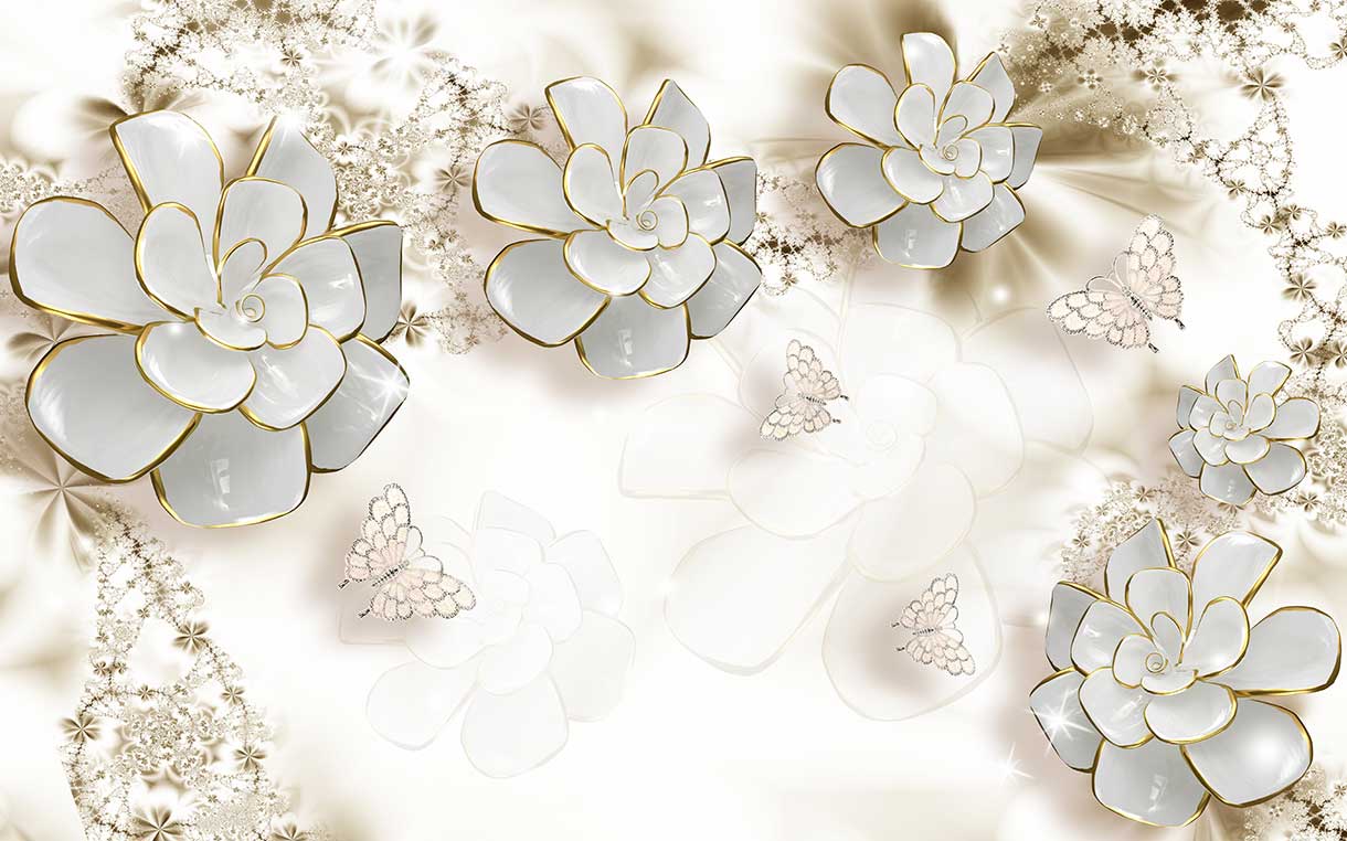 پوستر طرح گل ۳D1232