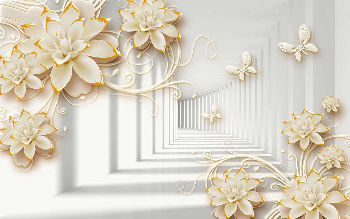 پوستر طرح گل ۳D1237