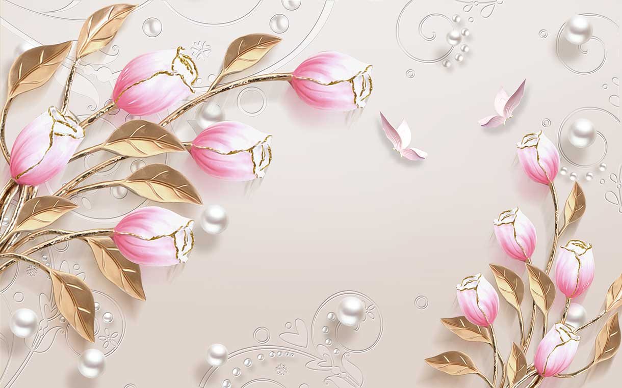 پوستر طرح گل ۳D1335