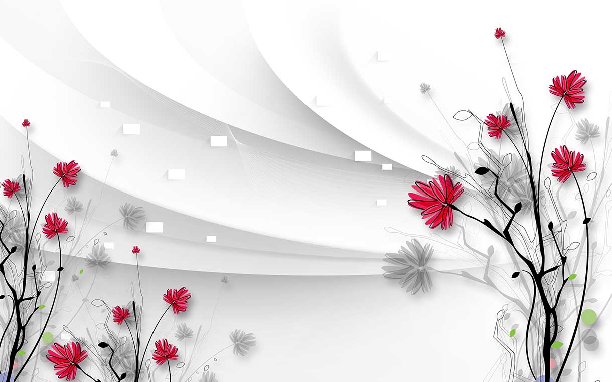 پوستر طرح گل ۳D1343