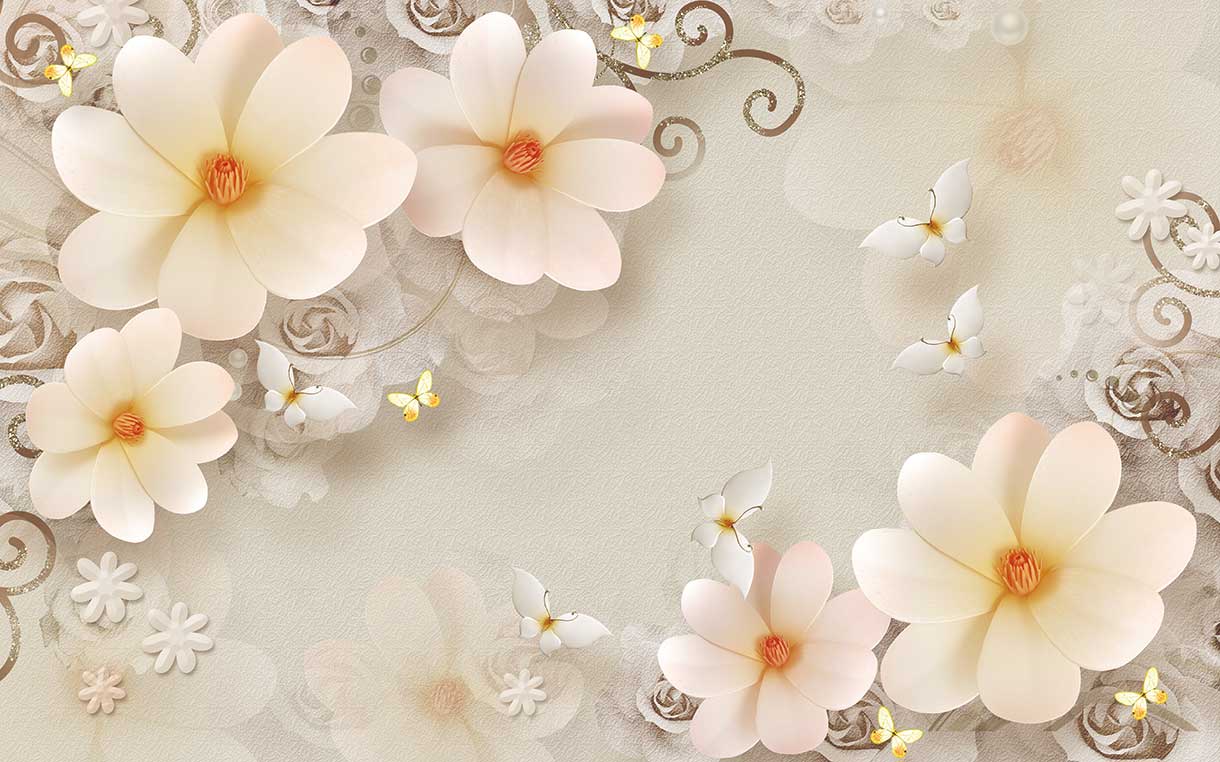 پوستر طرح گل ۳D1354