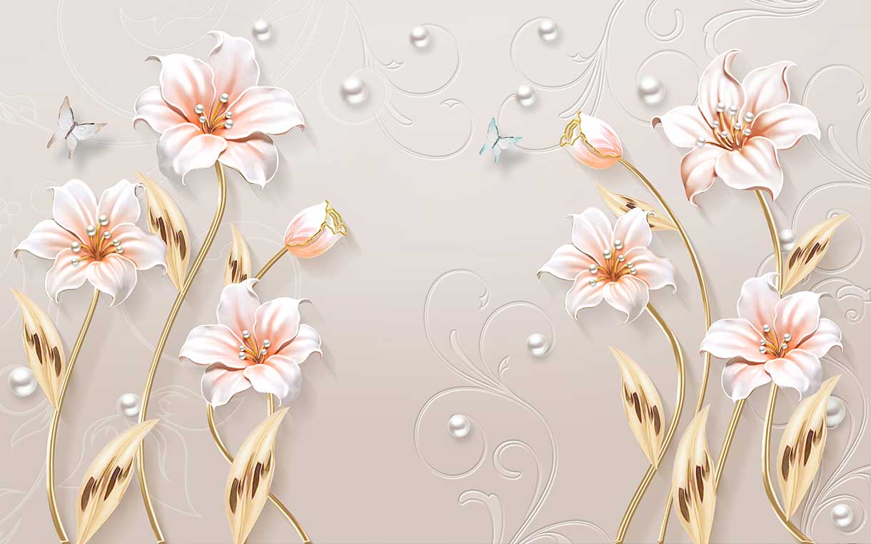 پوستر طرح گل ۳D1358