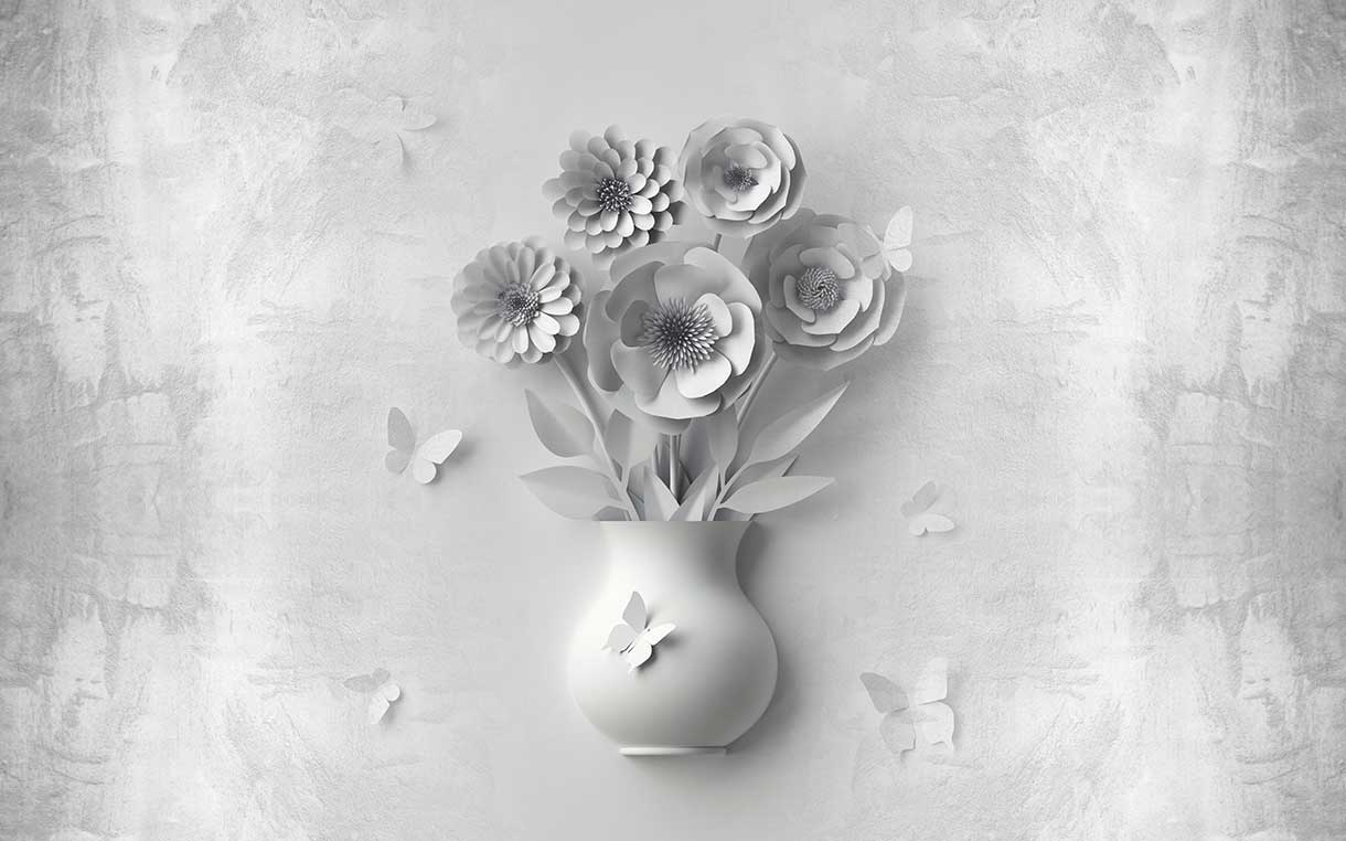 پوستر طرح گل ۳D1362